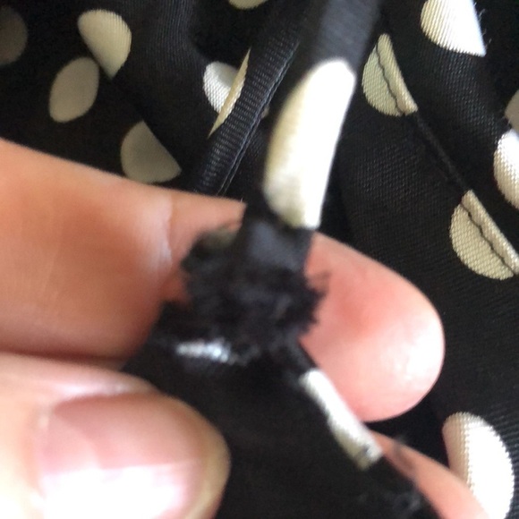 Zara Silky Draped Neck Slip Midi Dress Sz. XL Polka Dot Black White Date Nite - Picture 8 of 8